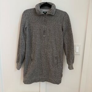 Roots Charcoal Zip-Up Tunic Sweater